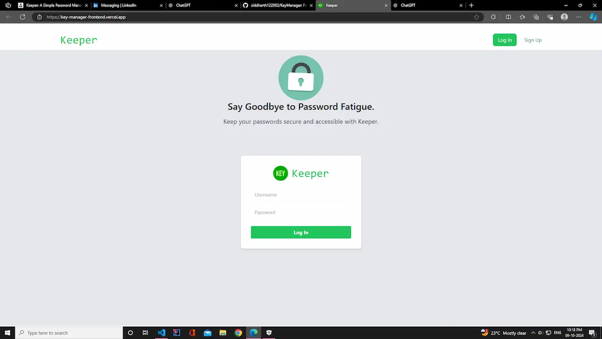 Keeper: A Simple Password Manager